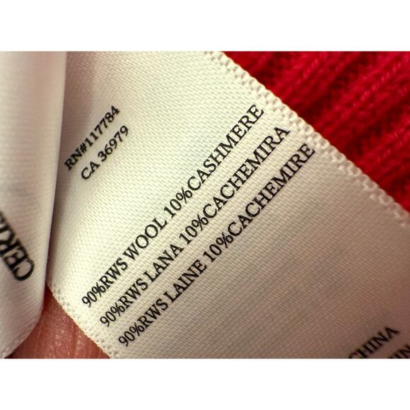 Rails Wool Cashmere Hot Pink Mock Turtleneck Soft Oversized Medium Sweater - Picture 7 of 8